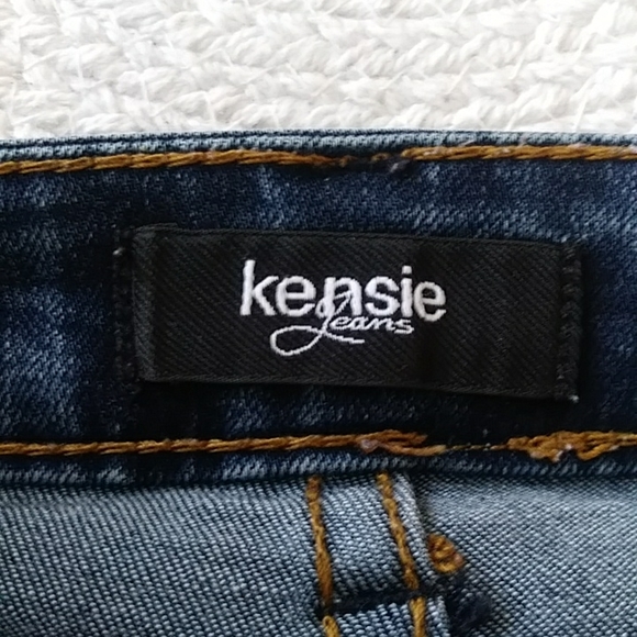 Kensie Knockout Distressed Skinny Jeans 8 / 29 Blue - Picture 2 of 16